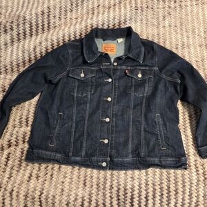 Levi's Classic Dark Blue Denim Jacket Women's Plus 3X